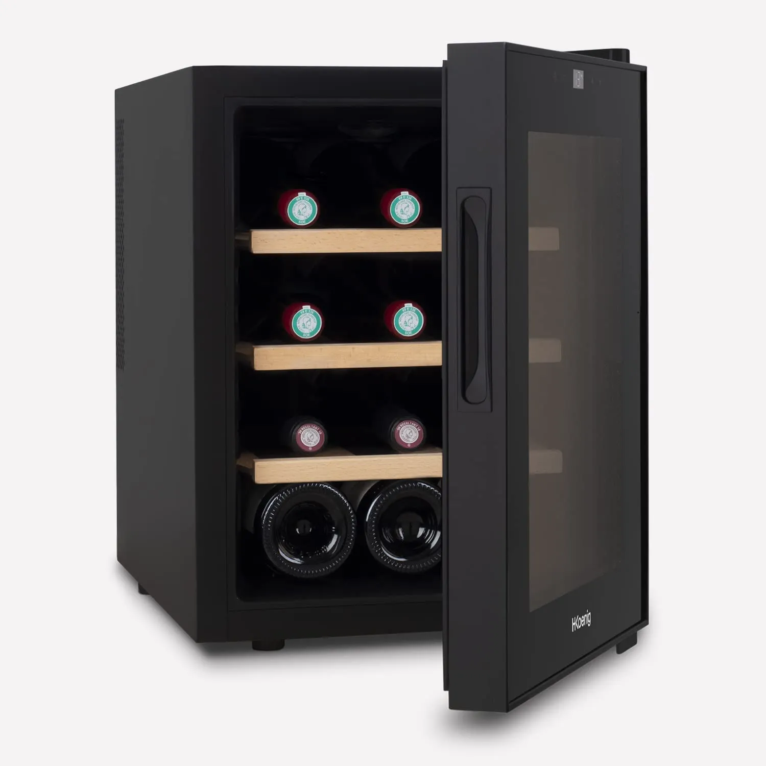 H.Koenig Cantinetta da vino AGE12, 12 Bottiglie, 31L, Temperatura Regolabile, Pannello di Controllo Touch - immagine 3