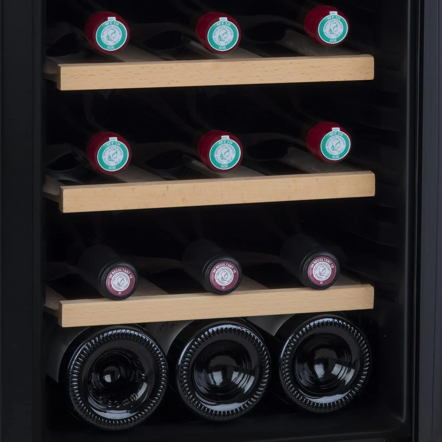 H.Koenig Cantinetta da vino AGE12, 12 Bottiglie, 31L, Temperatura Regolabile, Pannello di Controllo Touch - immagine 5