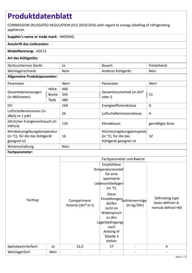 H.Koenig Cantinetta da vino AGE12, 12 Bottiglie, 31L, Temperatura Regolabile, Pannello di Controllo Touch - immagine 7