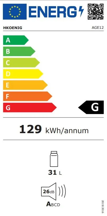 H.Koenig Cantinetta da vino AGE12, 12 Bottiglie, 31L, Temperatura Regolabile, Pannello di Controllo Touch - immagine 8