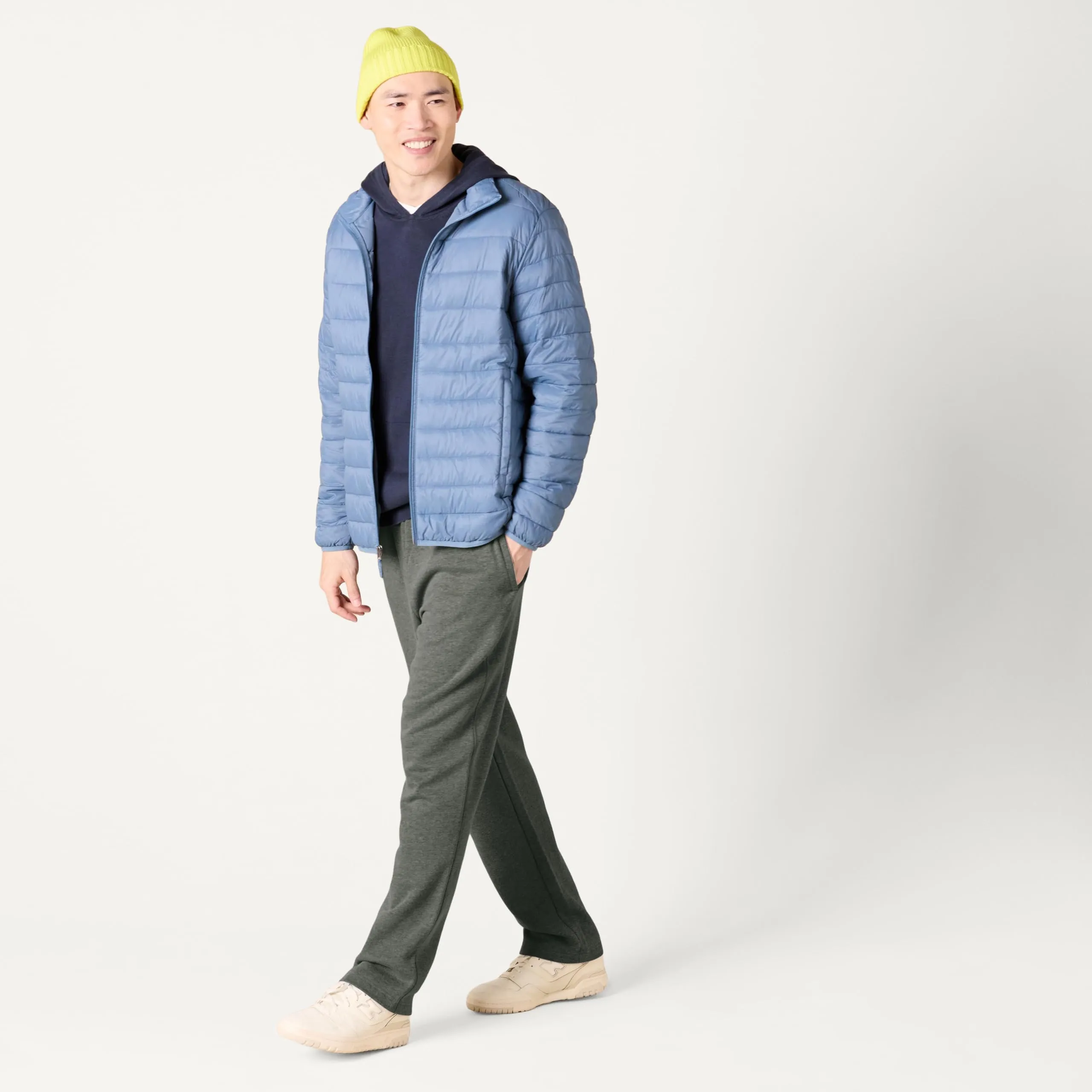 Amazon Essentials Pantaloni Sportivi in Pile Fondo Aperto Uomo, Grigio Medio Puntinato, 4XL Plus - immagine 6