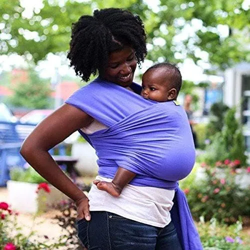 Boba Fascia Porta Bebè Elastica in Cotone, Viola - immagine 4