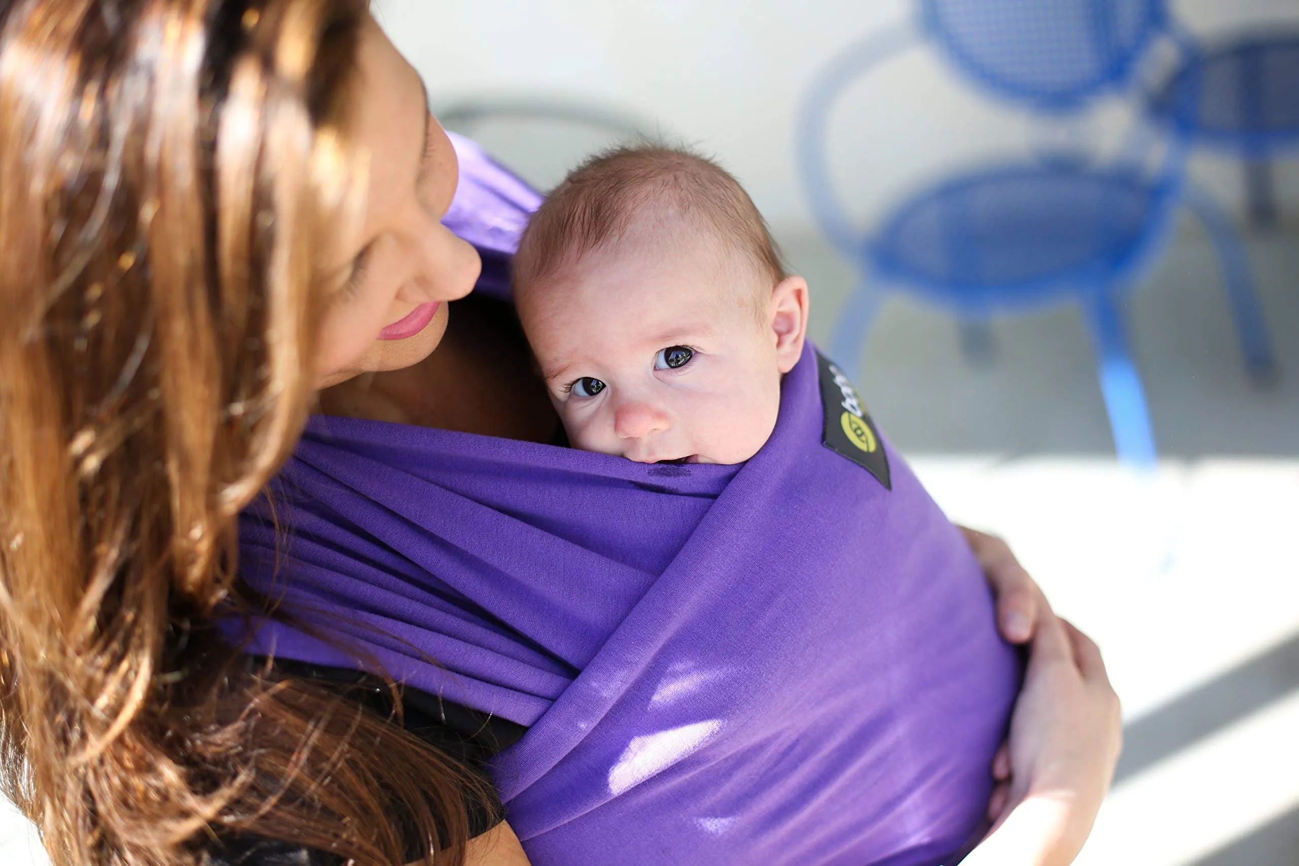 Boba Fascia Porta Bebè Elastica in Cotone, Viola - immagine 8