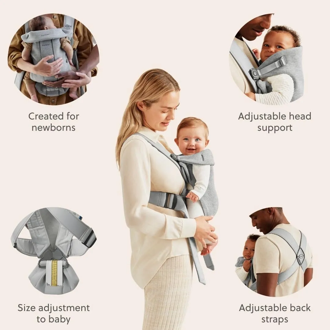 BabyBjörn Marsupio Mini, 3D Jersey, Grigio Chiaro - immagine 4