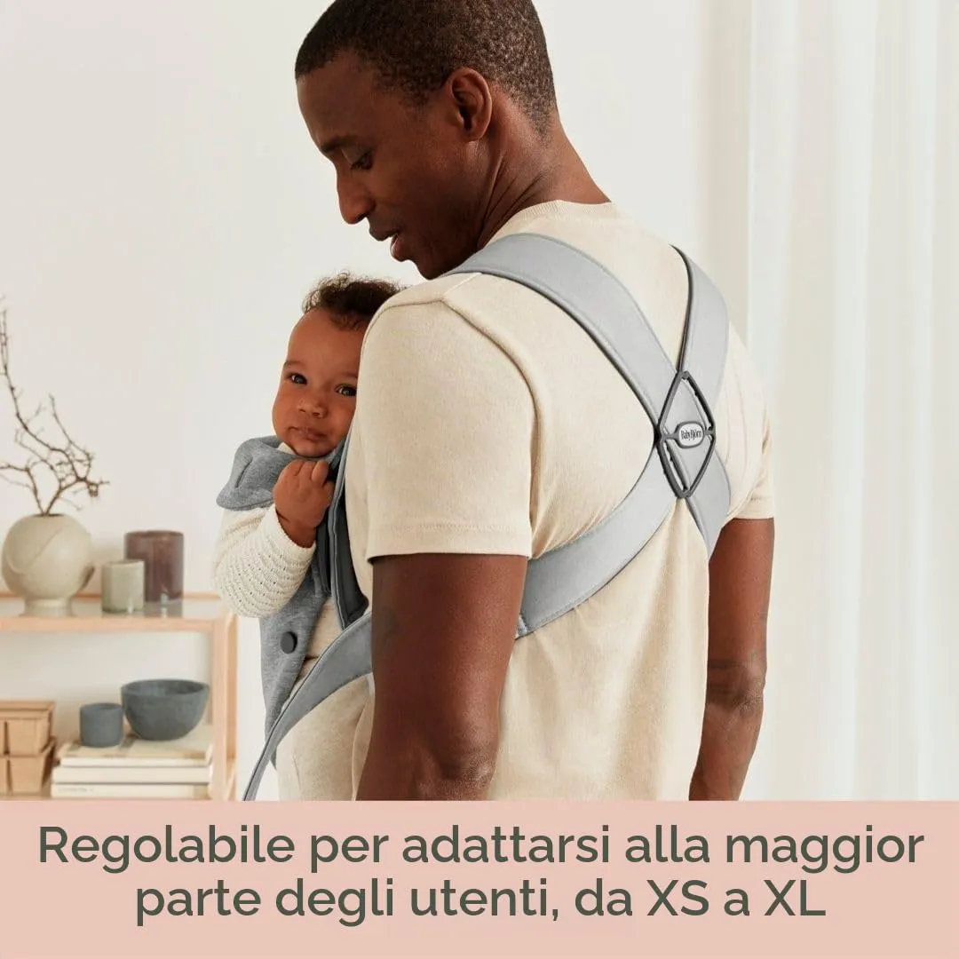 BabyBjörn Marsupio Mini, 3D Jersey, Grigio Chiaro - immagine 7