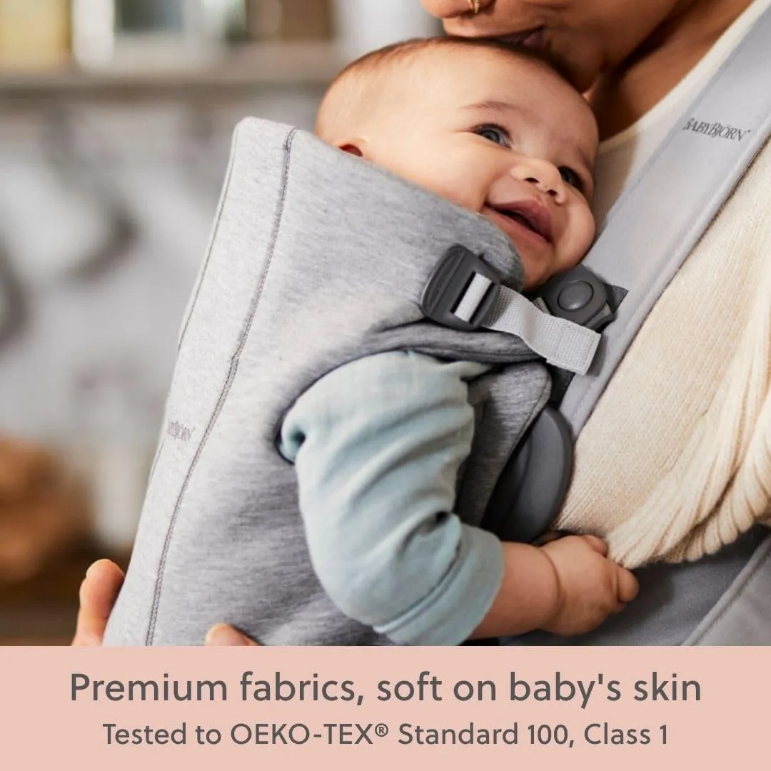 BabyBjörn Marsupio Mini, 3D Jersey, Grigio Chiaro - immagine 8