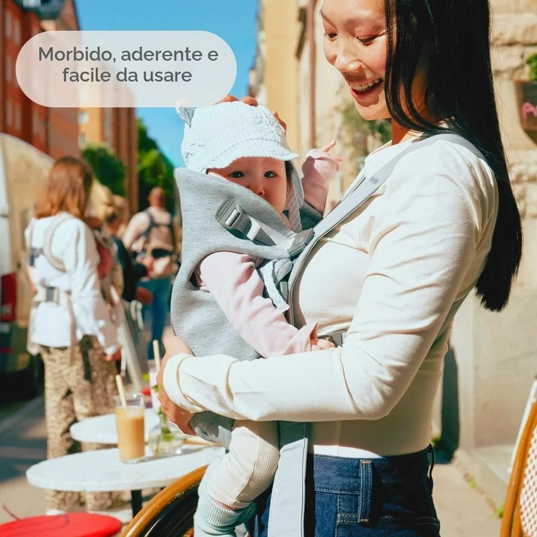 BabyBjörn Marsupio Mini, 3D Jersey, Grigio Chiaro - immagine 9