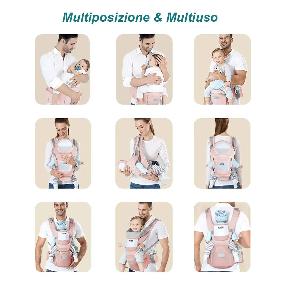 YIKANWEN Marsupio Neonato Ergonomico 0-36 mesi, fino a 25kg - immagine 5