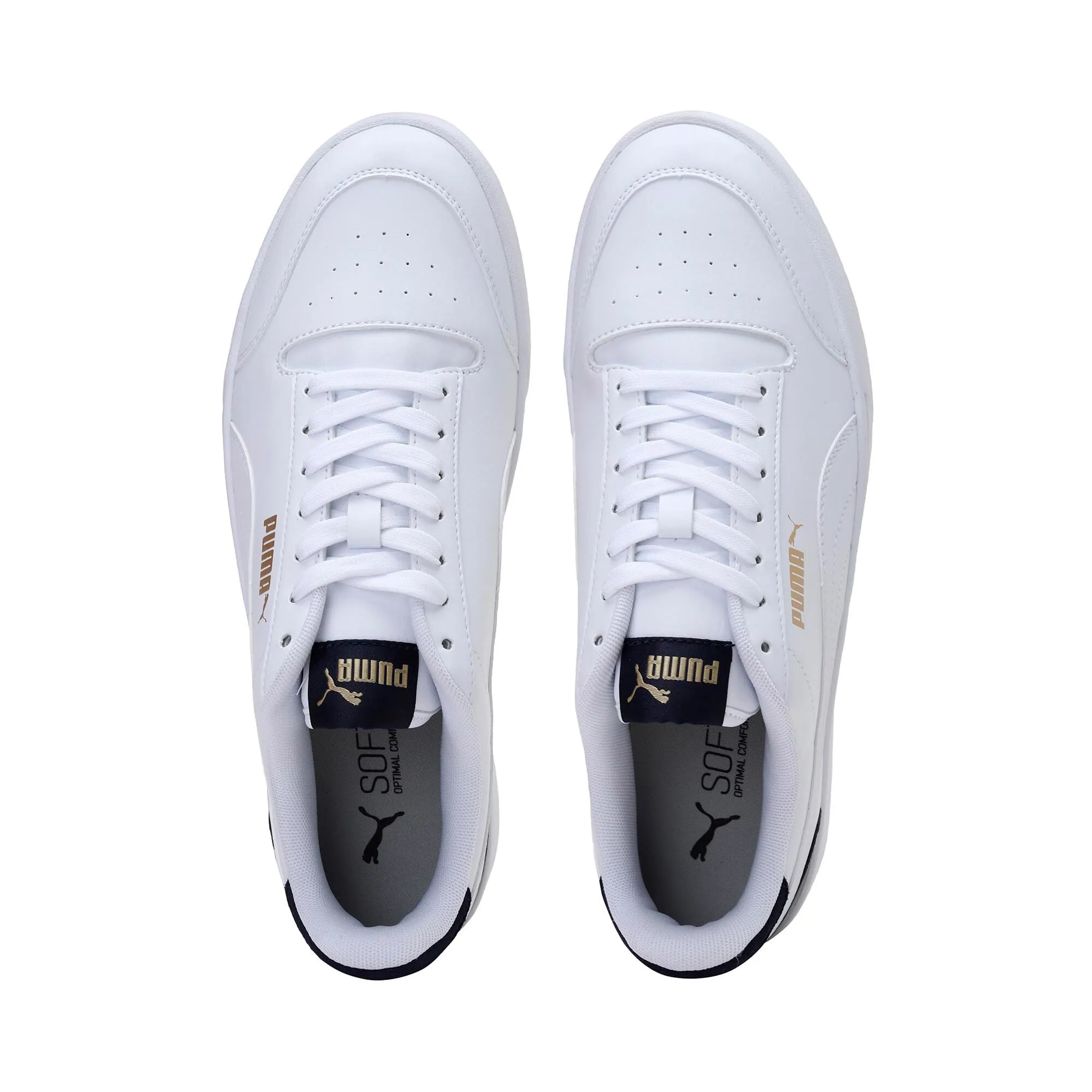 PUMA Shuffle Unisex Sneakers - White/White/Peacoat/Team Gold, 46 EU - immagine 6