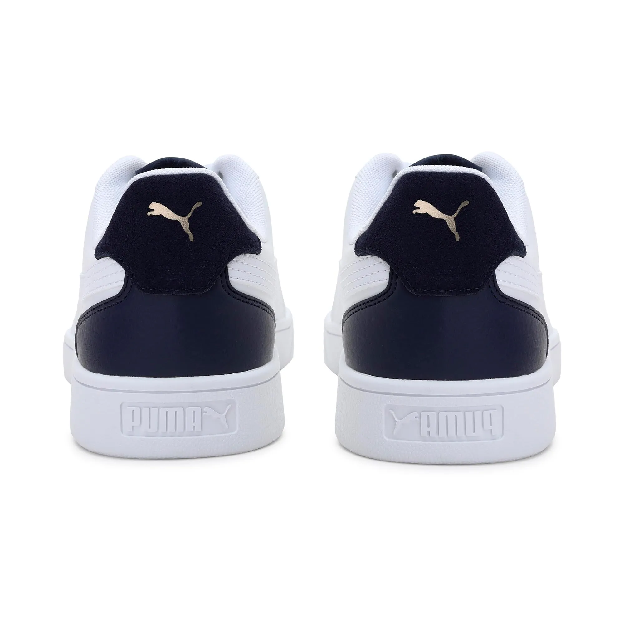 PUMA Shuffle Unisex Adult Sneaker - White/White/Peacoat/Team Gold, 45 EU - immagine 3