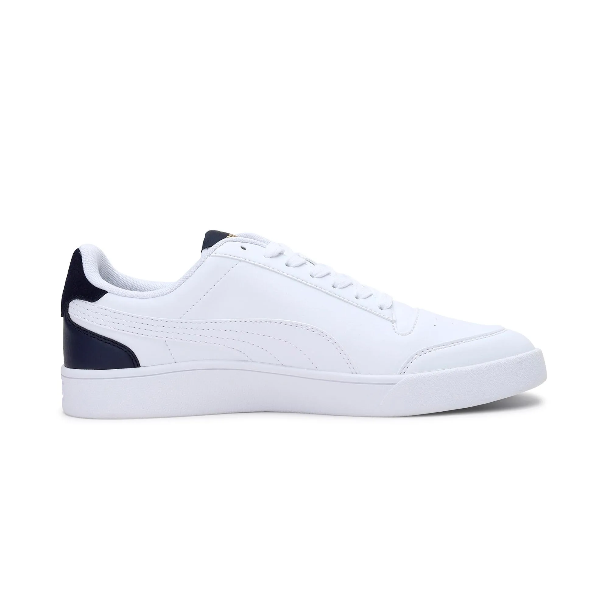 PUMA Shuffle Unisex Adult Sneaker - White/White/Peacoat/Team Gold, 45 EU - immagine 5