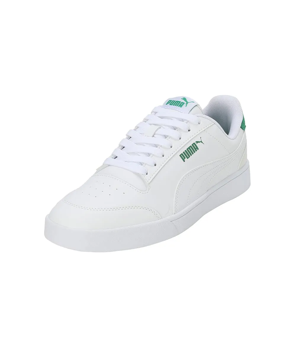 PUMA Shuffle Unisex Scarpe da Ginnastica - Bianco Puma Bianco Peacoat Puma Team Gold, 36 EU - immagine 1