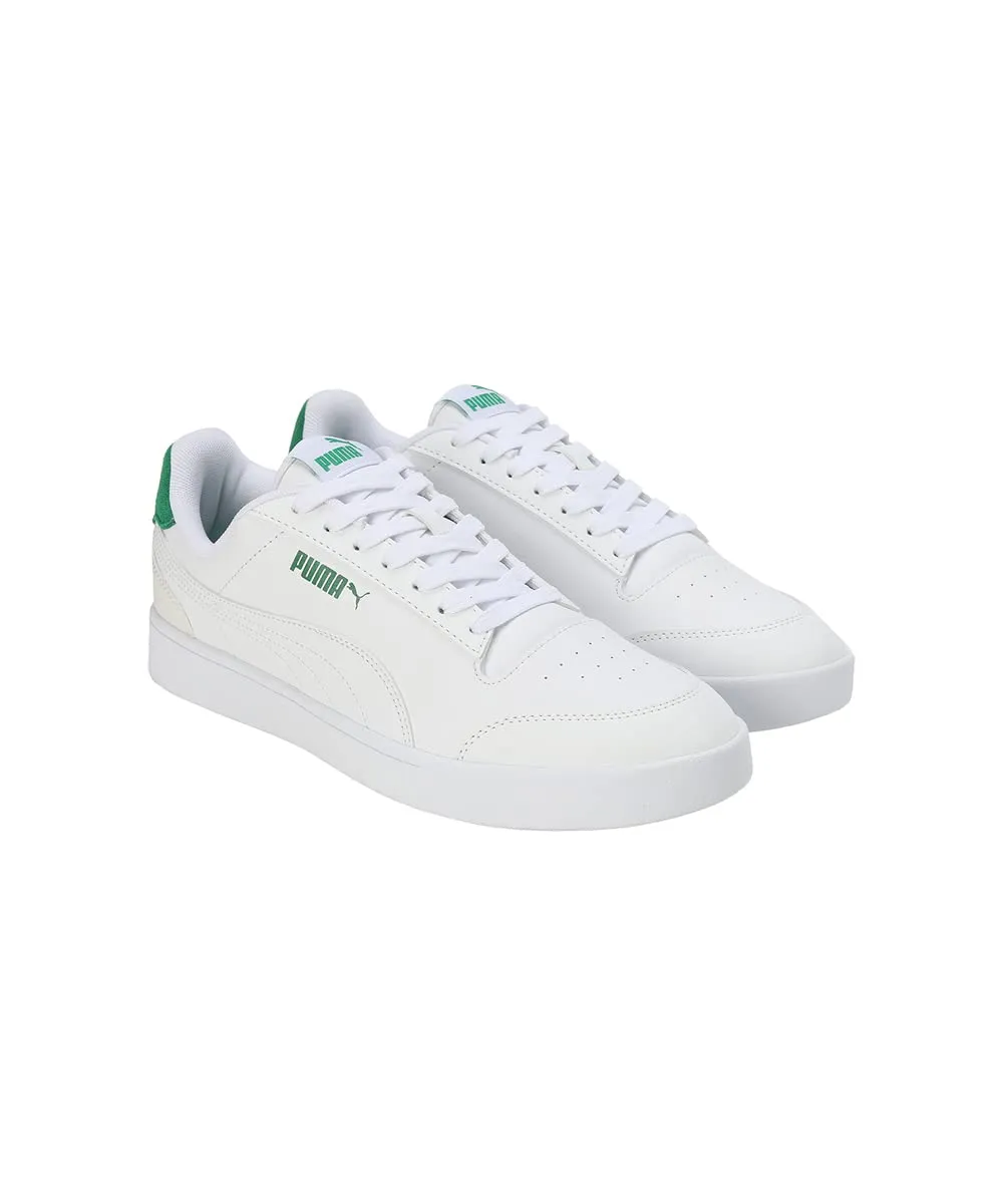 PUMA Shuffle Unisex Adult Sneaker - White/White/Peacoat/Team Gold, 40.5 EU - immagine 6