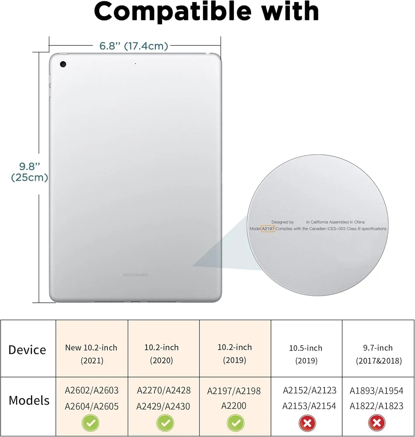 EasyAcc Custodia Cover per iPad 9/8/7 Generazione (10.2 pollici) - immagine 2