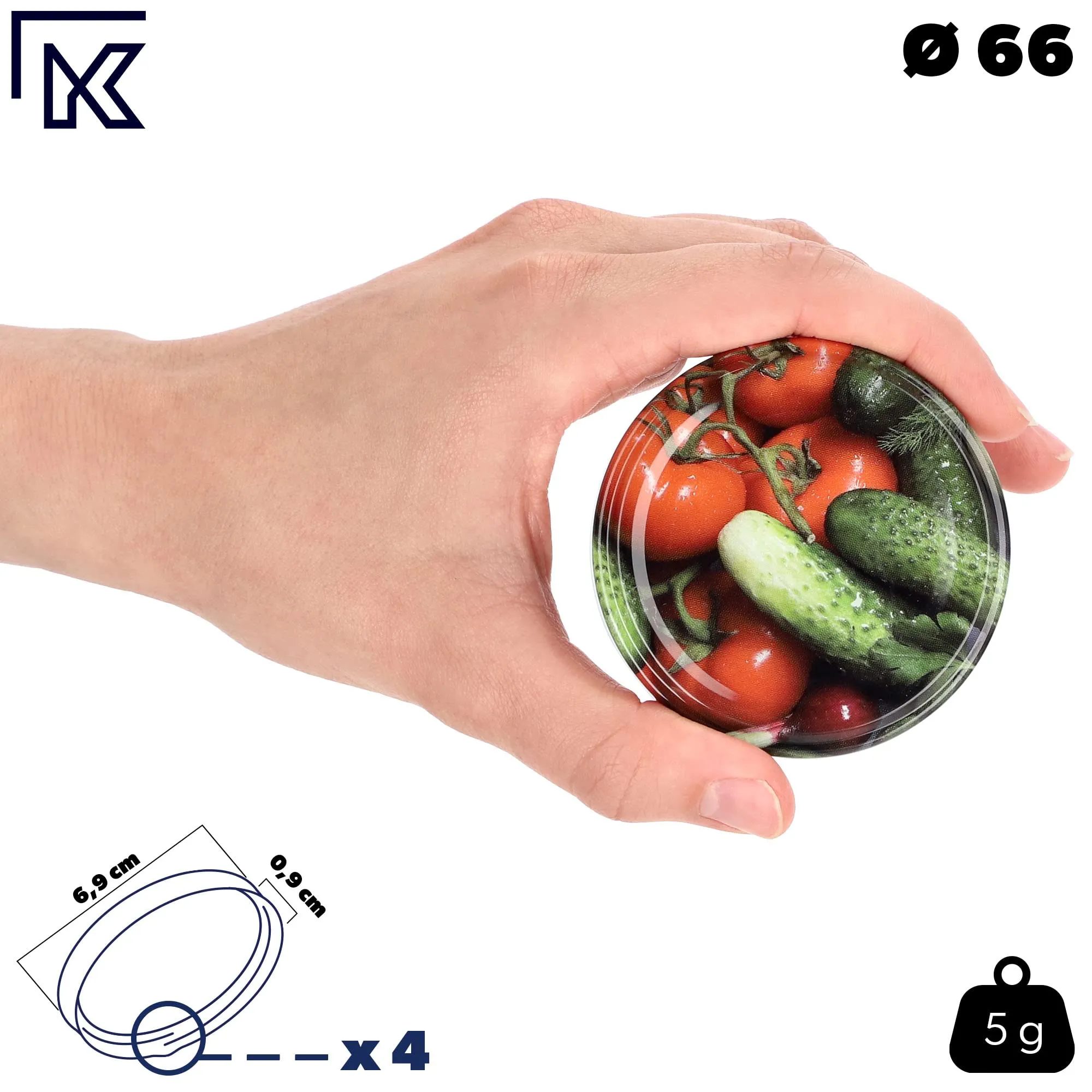 KADAX Set di 10 Vasetti in Vetro 200ml con Tappo a Vite per Conserve e Marmellate - immagine 4