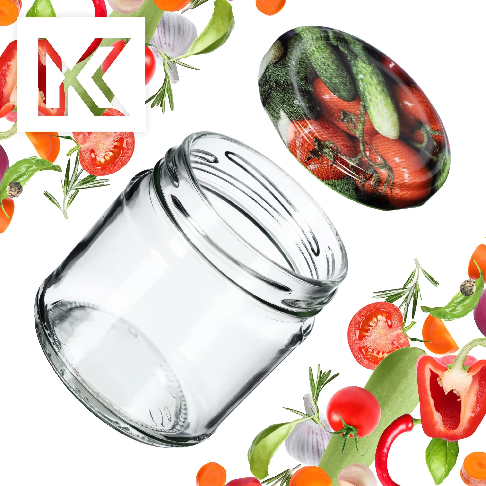 KADAX Set di 10 Vasetti in Vetro 200ml con Tappo a Vite per Conserve e Marmellate - immagine 5