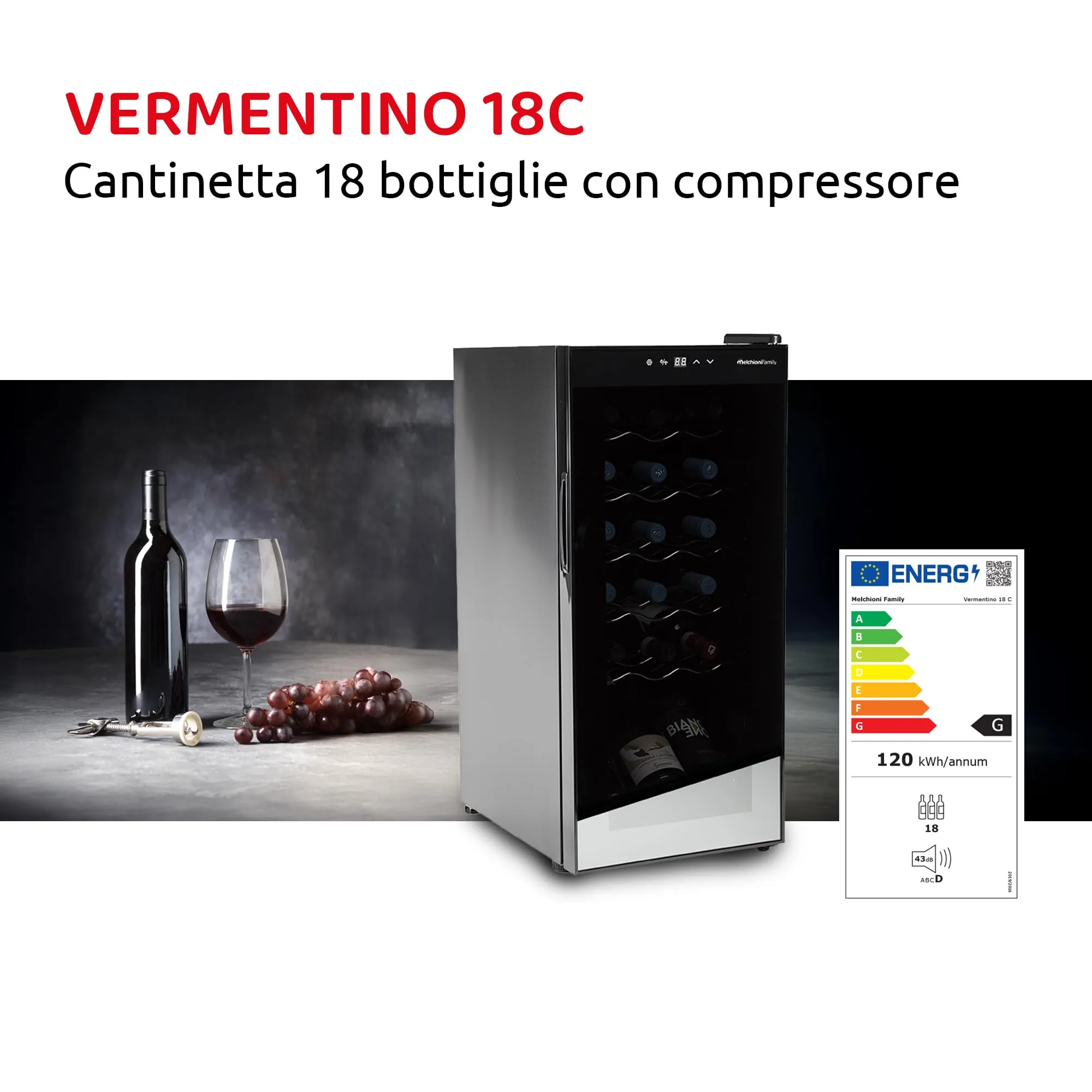 Melchioni Cantina Vino 18 Bottiglie, Nero - immagine 6