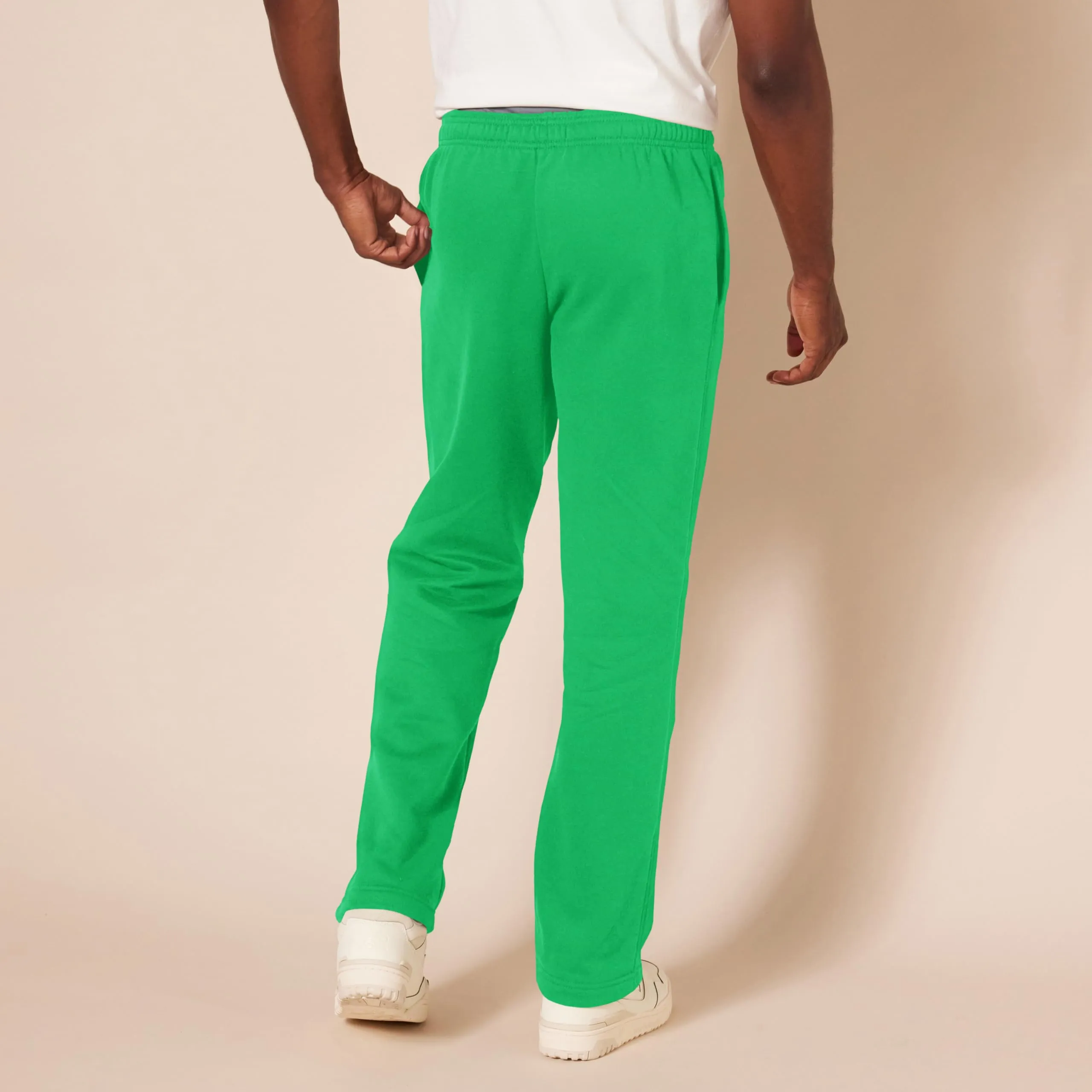 Amazon Essentials Pantaloni Sportivi in Pile con Fondo Aperto Uomo, Verde, XXL - immagine 3