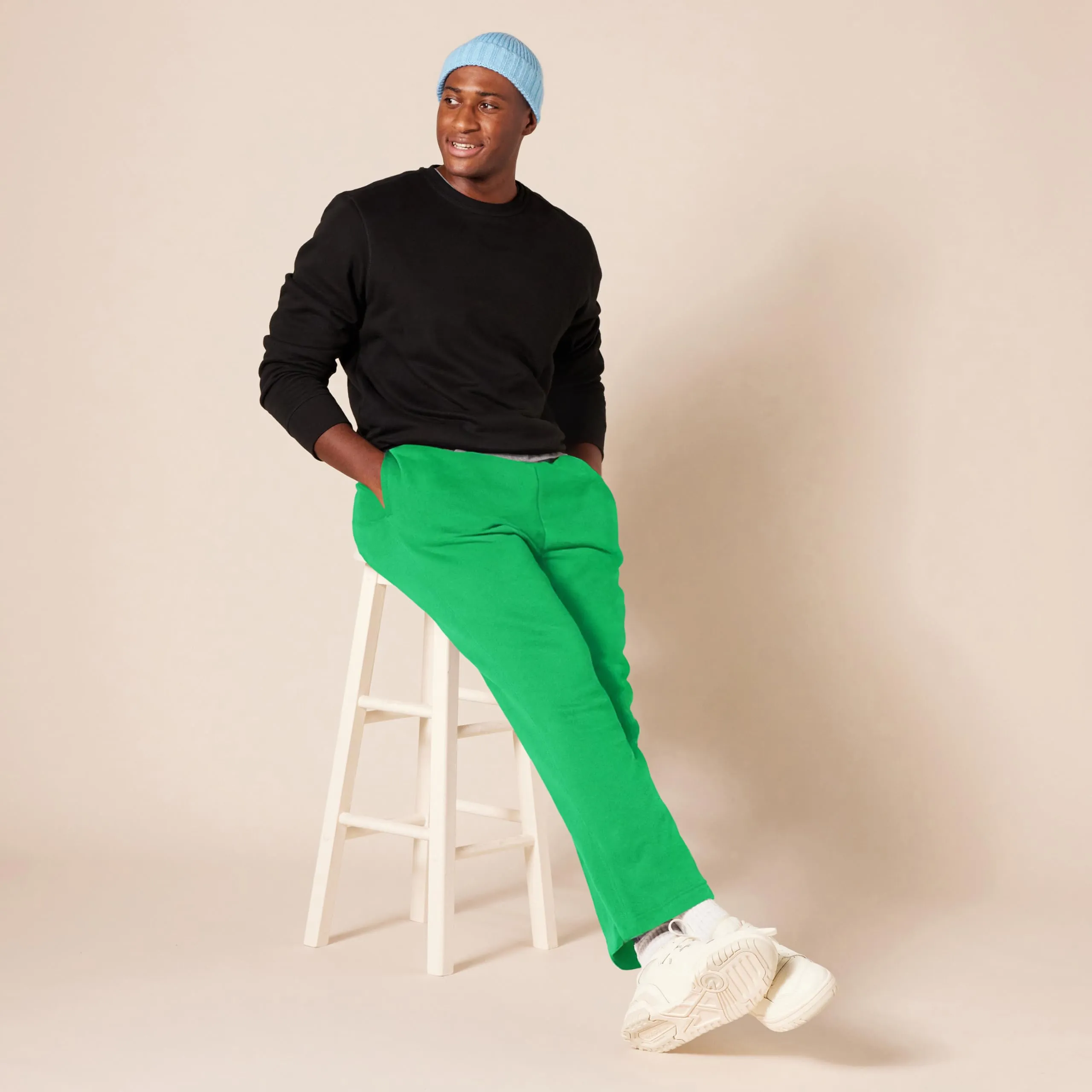 Amazon Essentials Pantaloni Sportivi in Pile con Fondo Aperto Uomo, Verde, XL - immagine 8