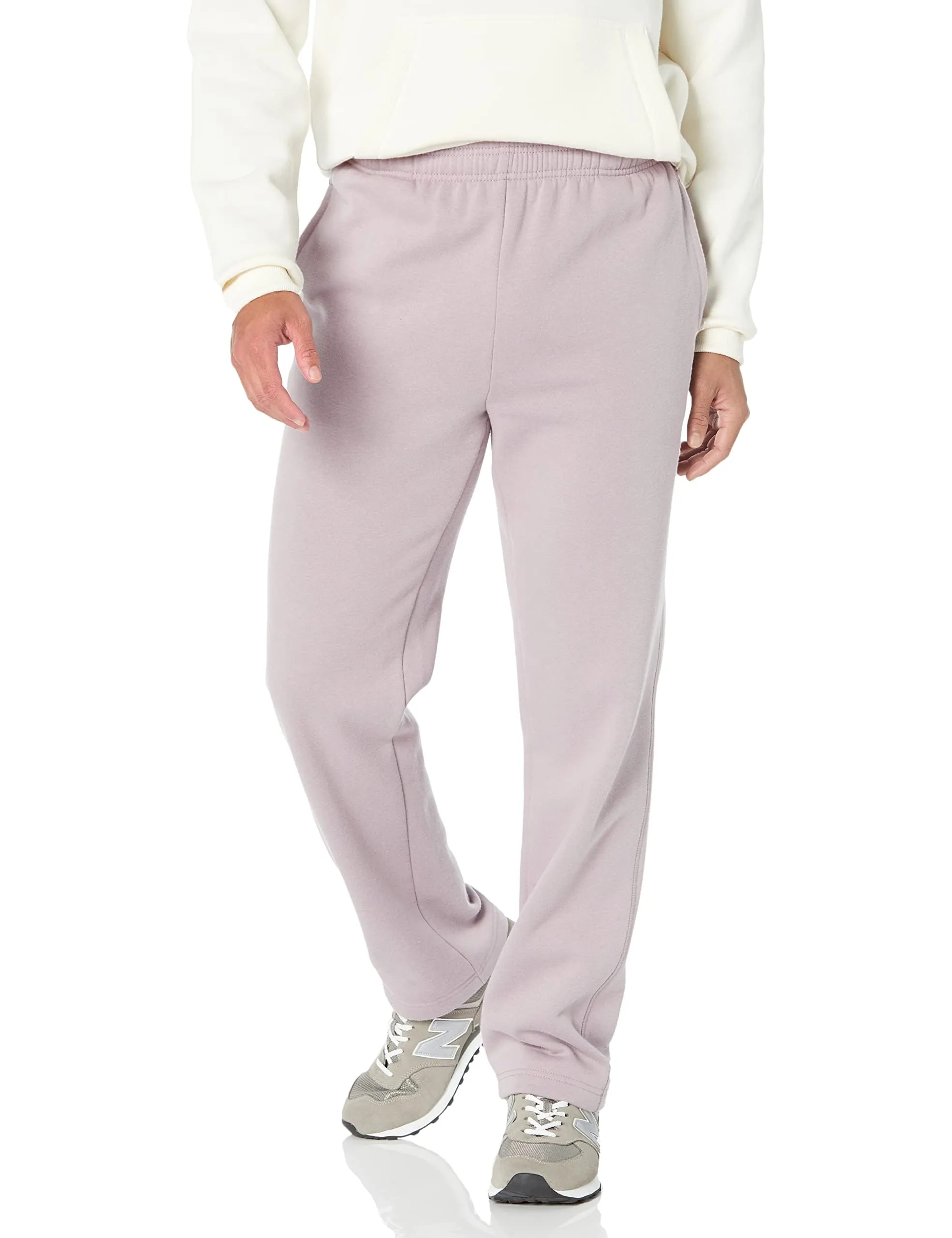 Amazon Essentials Pantaloni Sportivi in Pile con Fondo Aperto Uomo, Lilla Opaco, XL - immagine 1