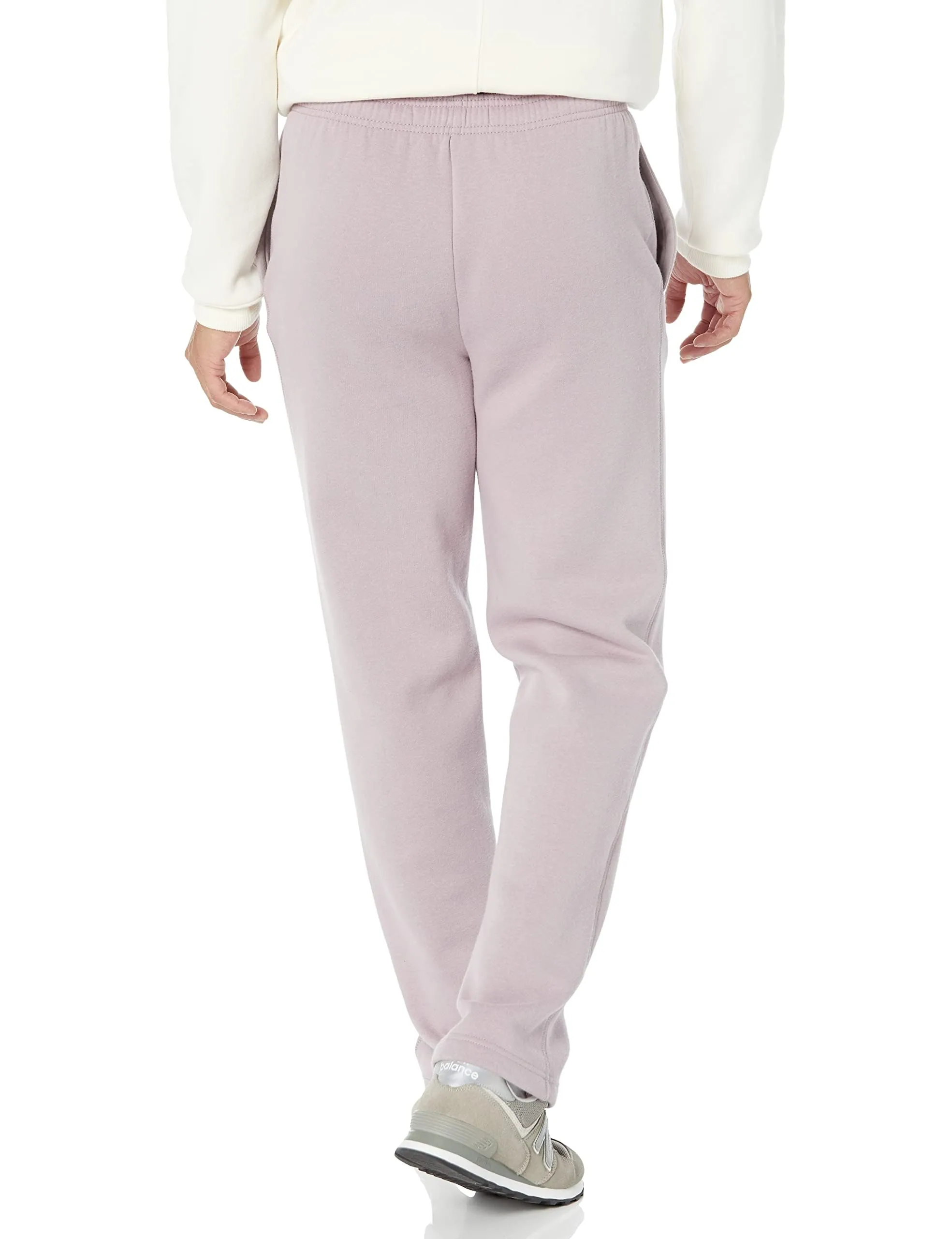 Amazon Essentials Pantaloni Sportivi in Pile con Fondo Aperto Uomo, Lilla Opaco, XL - immagine 3