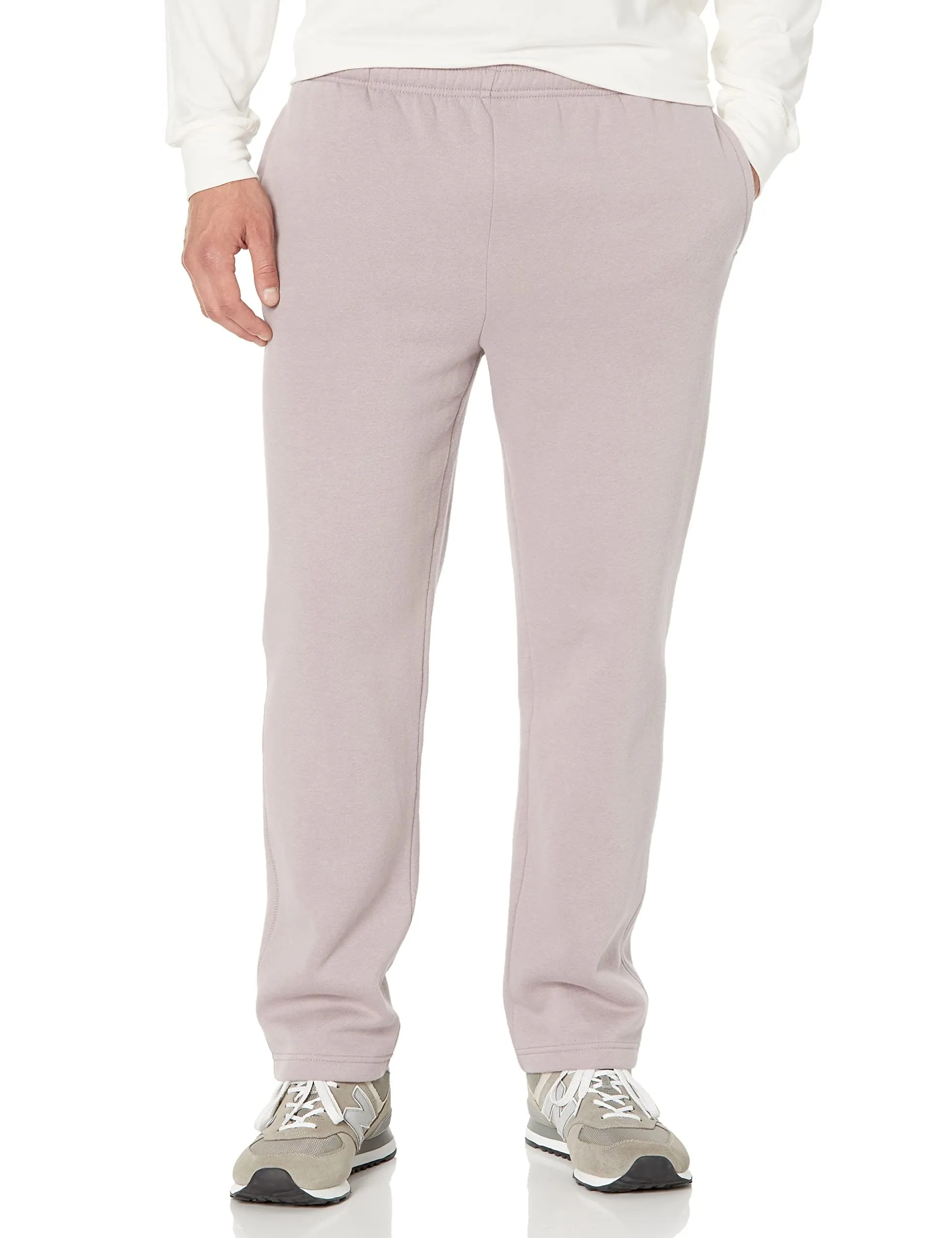 Amazon Essentials Pantaloni Sportivi in Pile con Fondo Aperto Uomo, Lilla Opaco, XL - immagine 6
