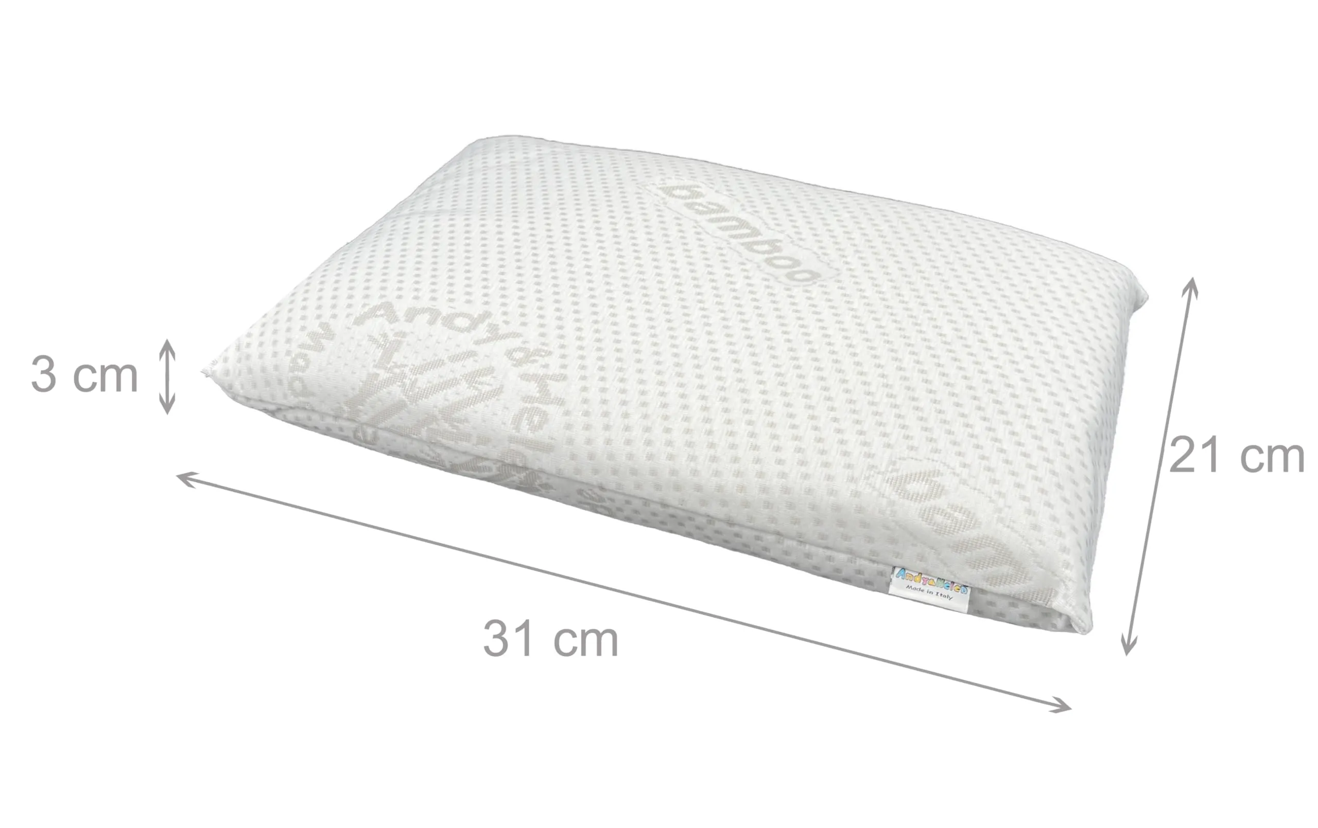 Andy & Helen Cuscino Culla/Carrozzina Antisoffoco in Bamboo A010, 31x21x3 cm - immagine 2