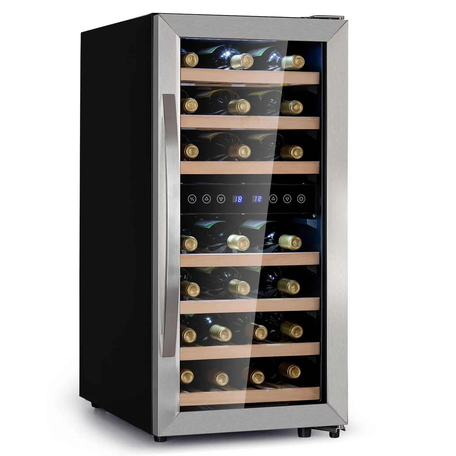 Klarstein Cantinetta Vino a Zona Doppia, 33 Bottiglie, 5-18°C - immagine 1