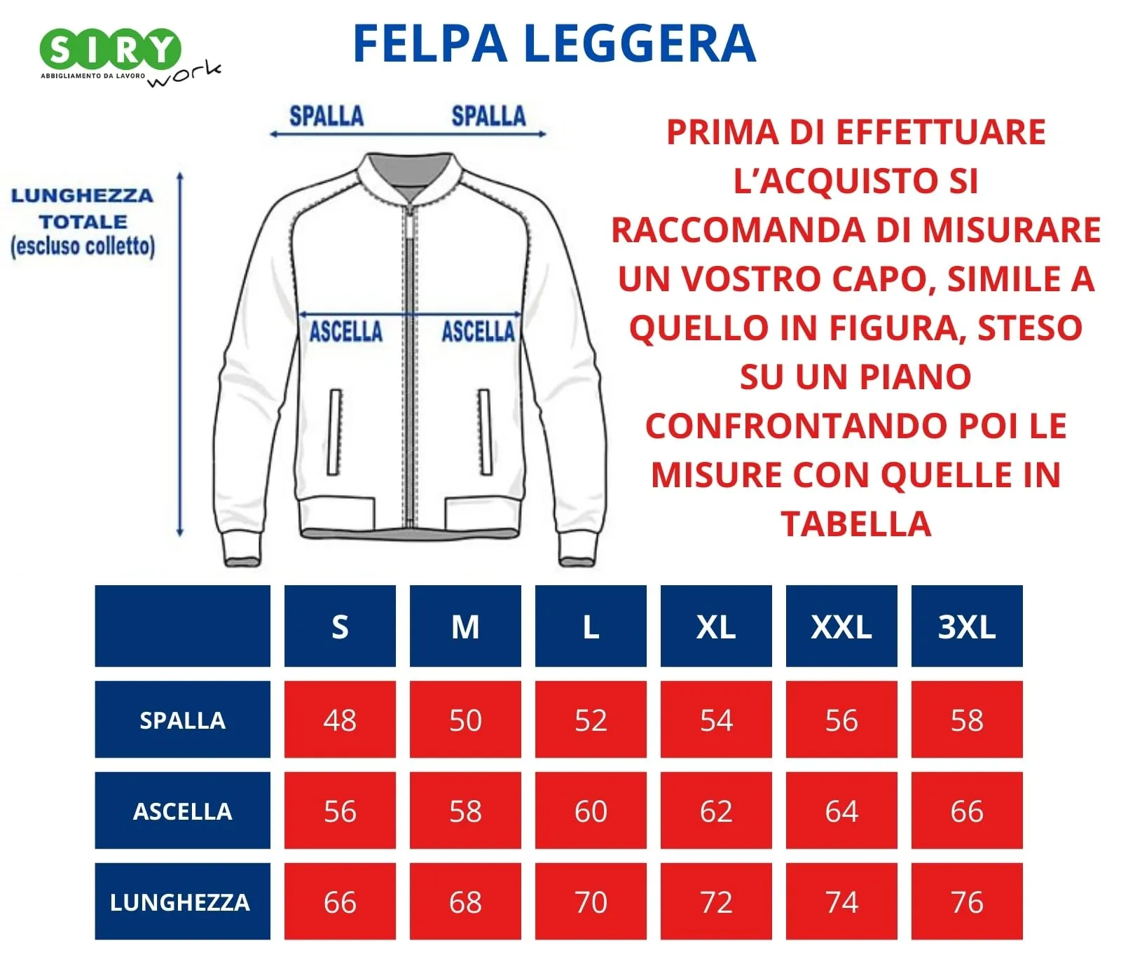 Siry Work Be Board Felpa Leggera Art. 9114 100% Cotone con Tasche e Zip Intera - M Nero - immagine 5