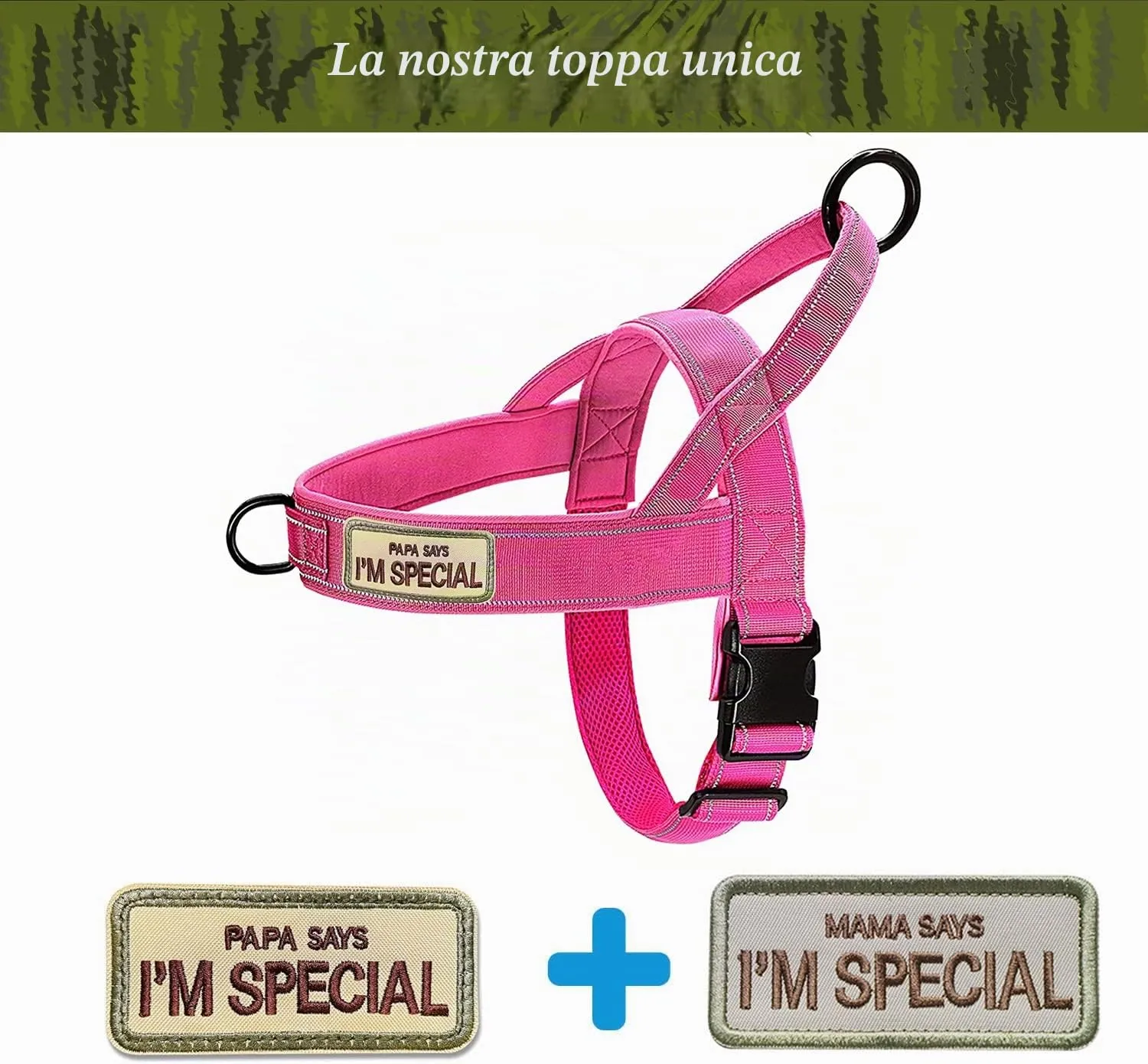 Eeyfarog Pettorina No Pull Riflettente per Cani di Piccola e Media Taglia, Regolabile, L, Pink - immagine 8
