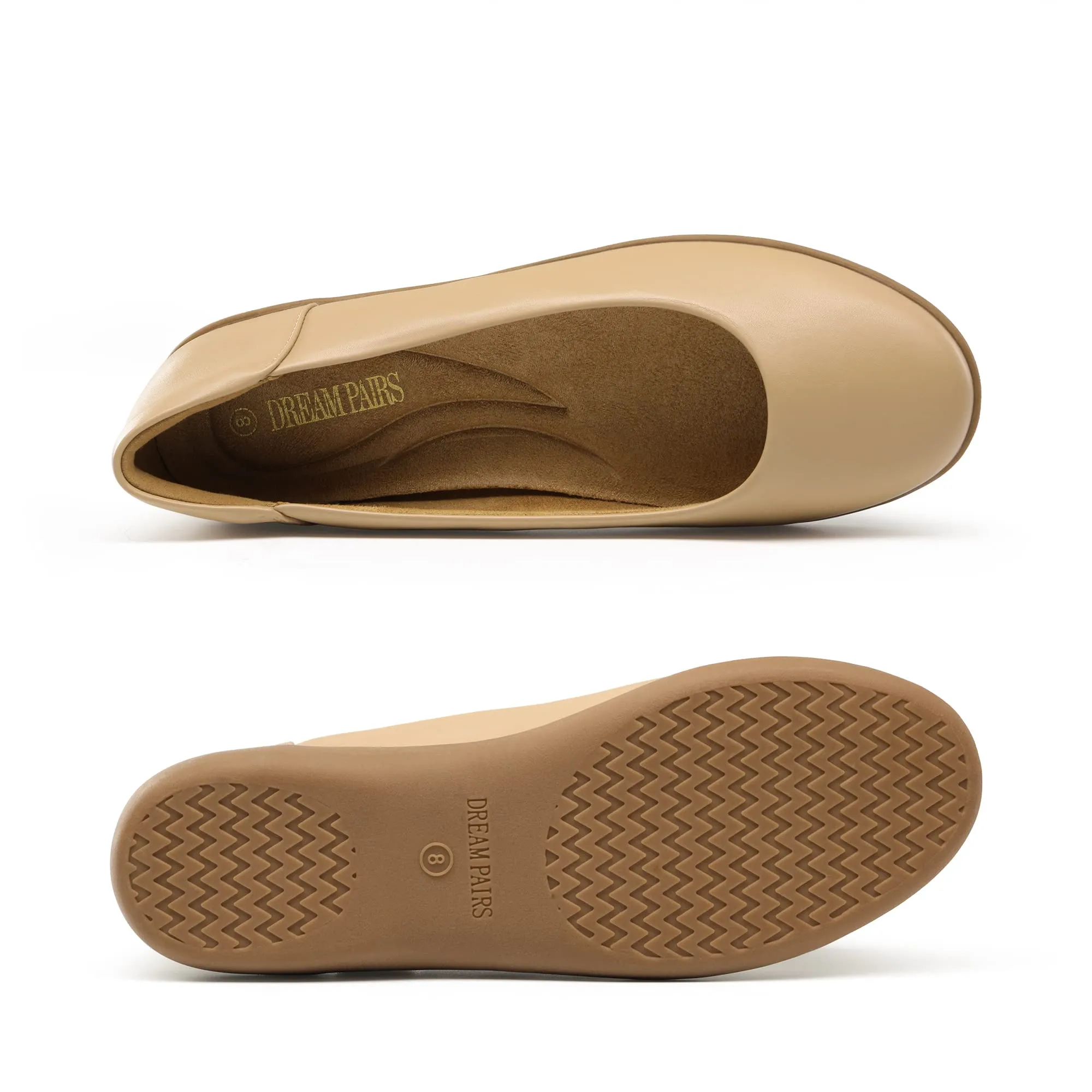 Dream Pairs Ballerine Donna Classiche, Nudo, 38.5 - immagine 3
