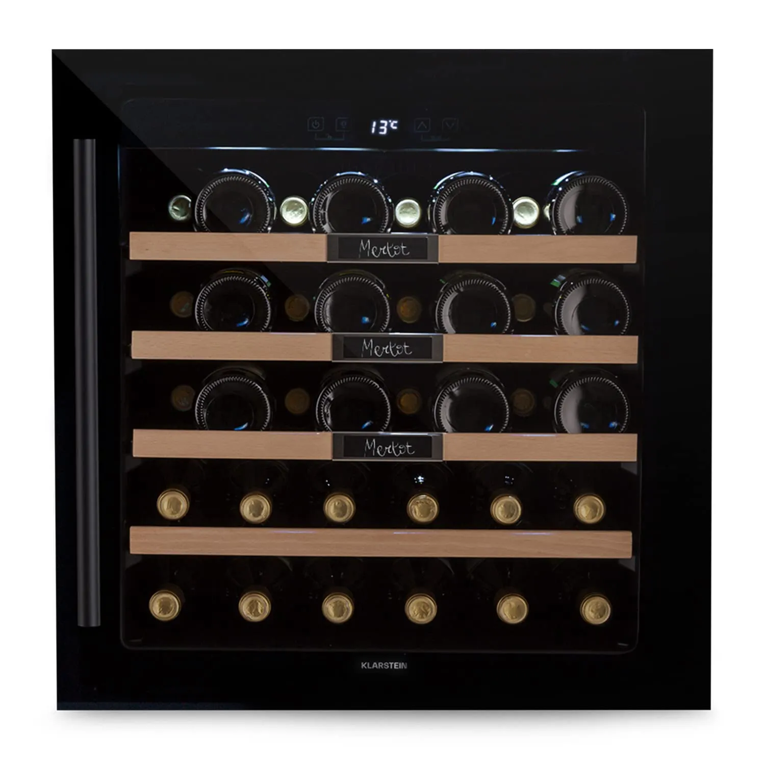 Klarstein Cantinetta Vino a Zona Singola 92L 36 Bottiglie, Touch Control 5-20°C, Protezione UV - immagine 1