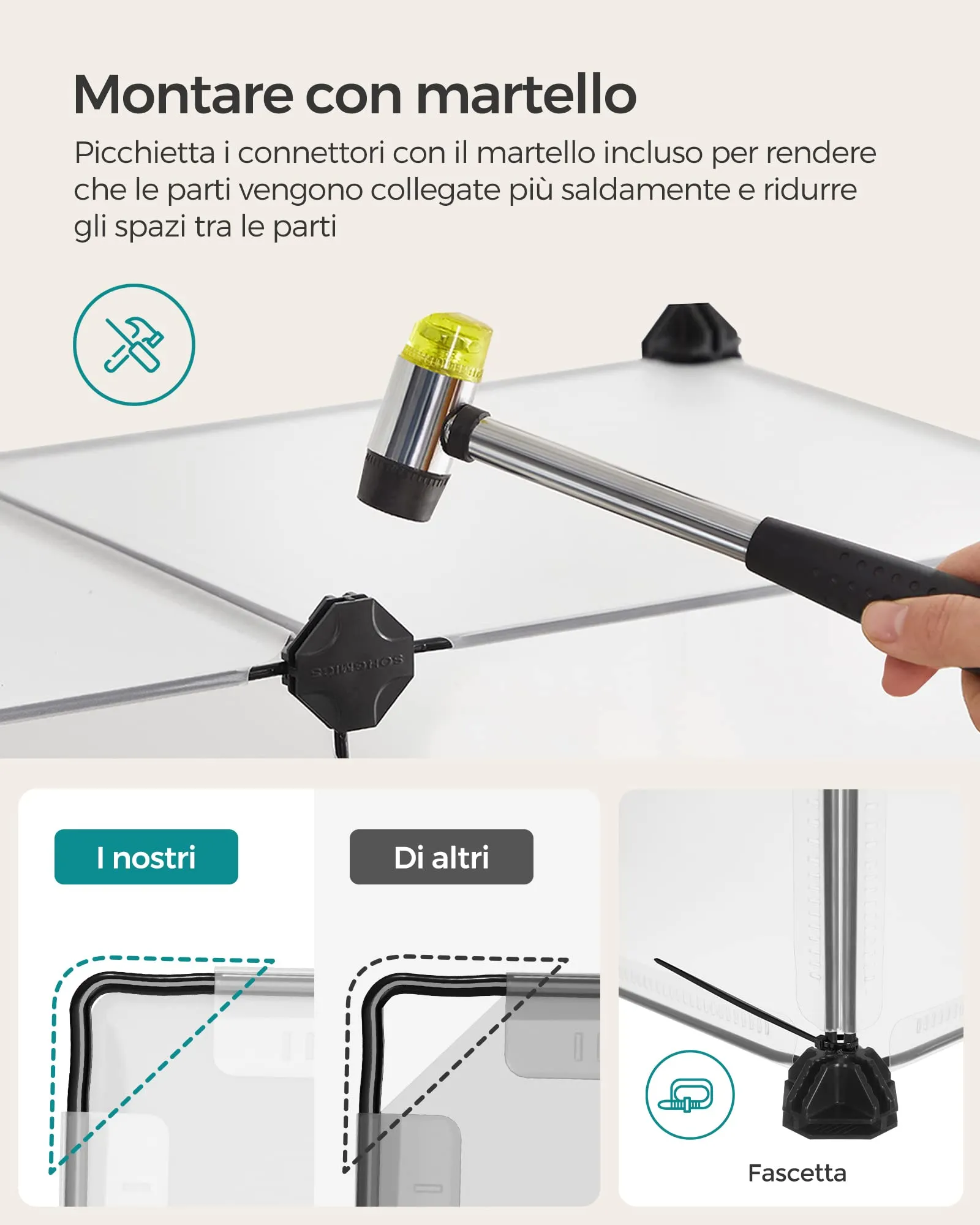 SONGMICS Recinto per Animali con Fondo, 120 x 60 x 40 cm - immagine 9