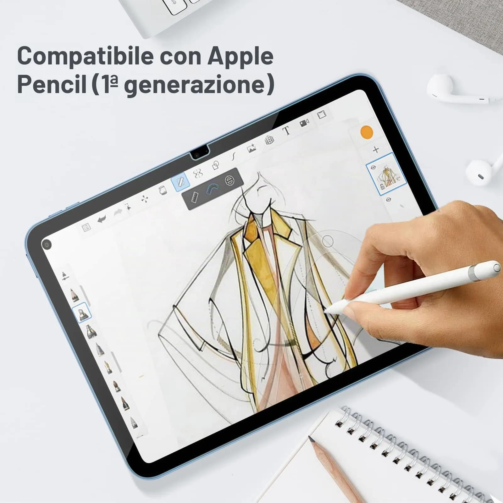 ProCase Vetro Temperato per iPad 10 Generazione 10,9 Pollici e iPad 11 Generazione A16 11 Pollici (A3354 A3355 A3356 A2696 A2757 A2777) - immagine 7