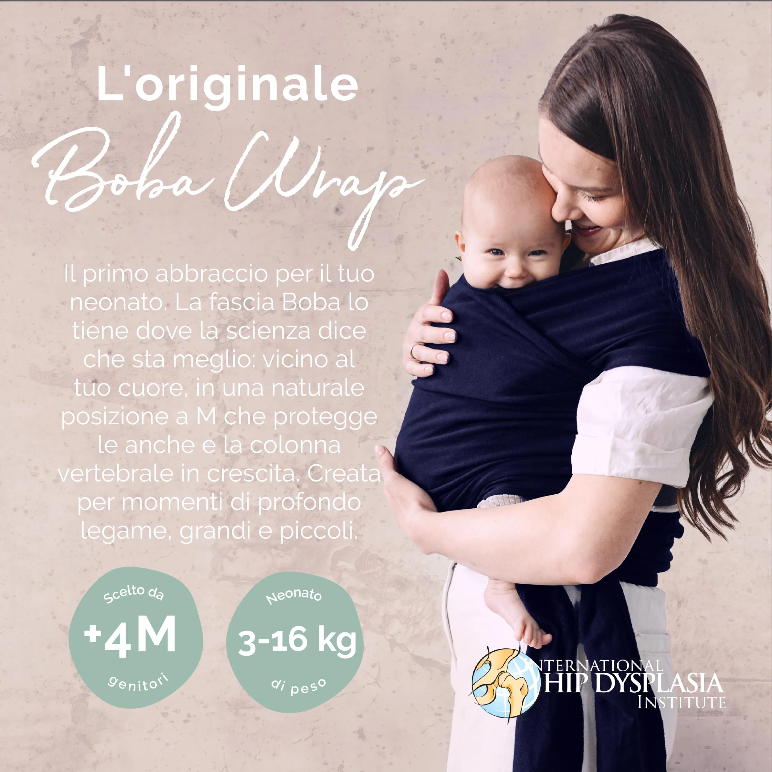Boba Fascia Porta Bebè Elastica in Cotone, Blu Navy - immagine 2