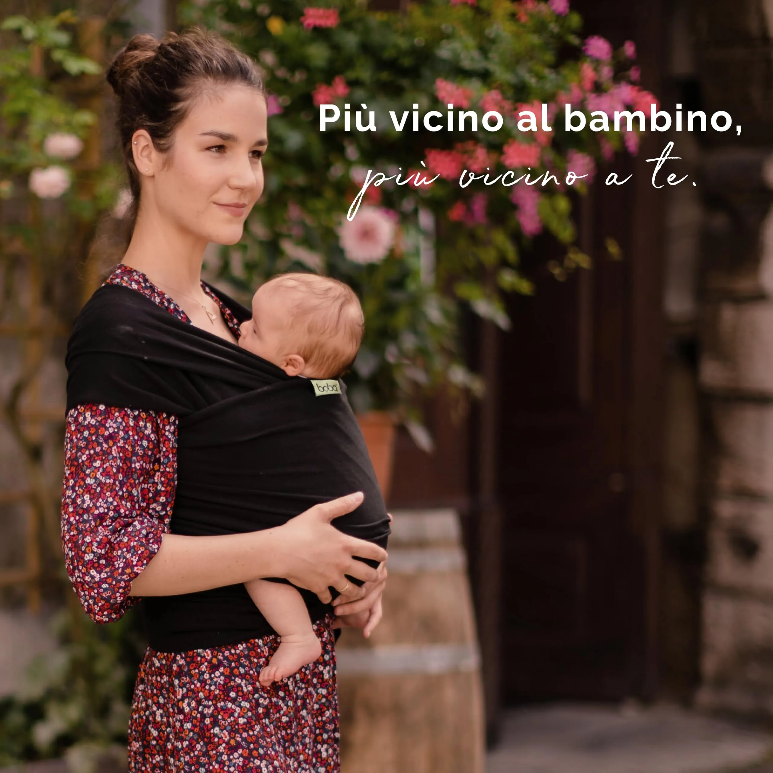 Boba Fascia Porta Bebè Elastica in Cotone, Nero - immagine 10