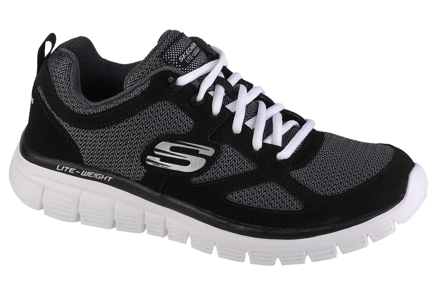 Skechers Burns 52635-BKW Men's Sneakers, Grey, 42.5 EU - immagine 2