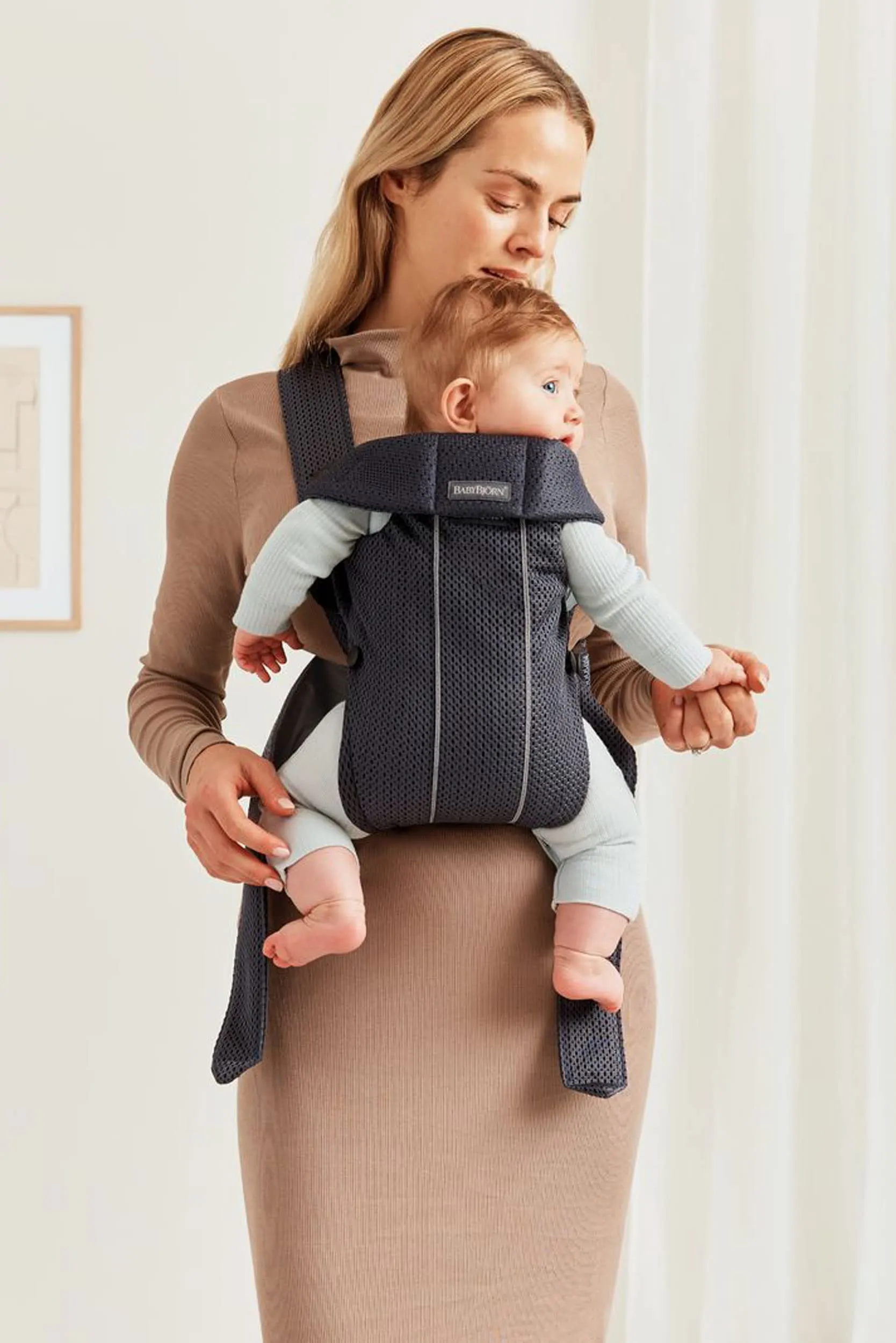 BabyBjörn Marsupio Mini, 3D Mesh, Antracite - immagine 2