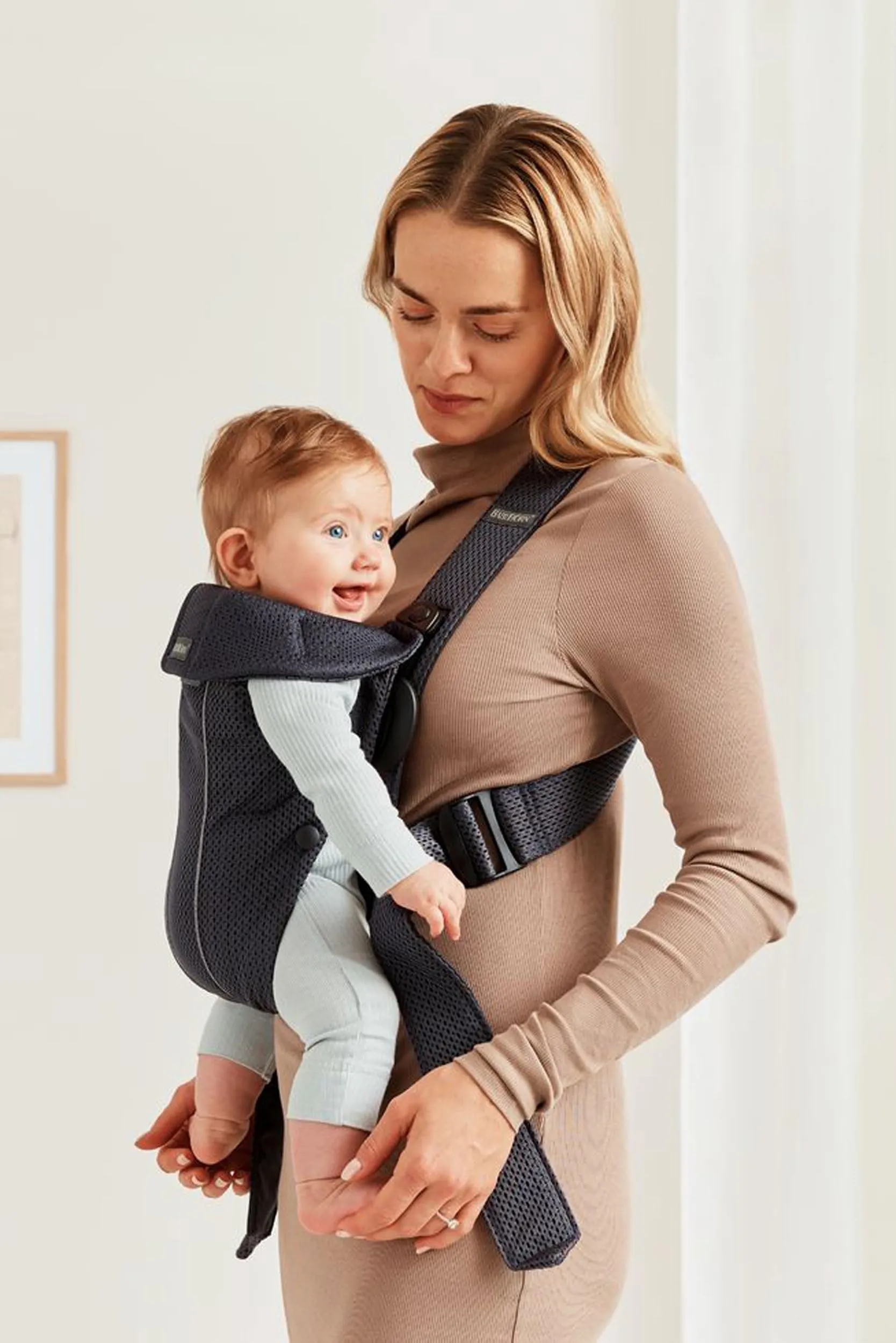 BabyBjörn Marsupio Mini, 3D Mesh, Antracite - immagine 3
