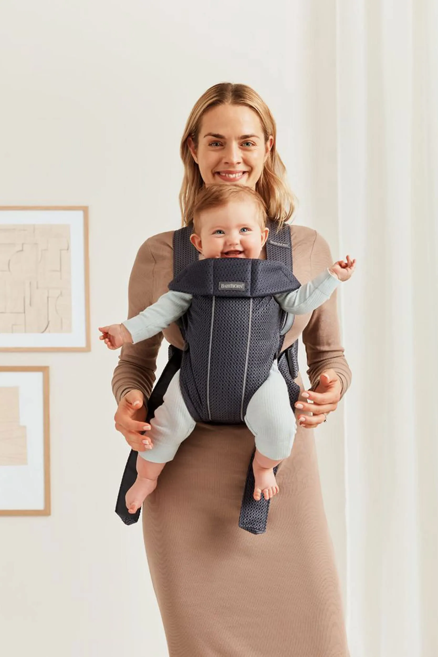 BabyBjörn Marsupio Mini, 3D Mesh, Antracite - immagine 4