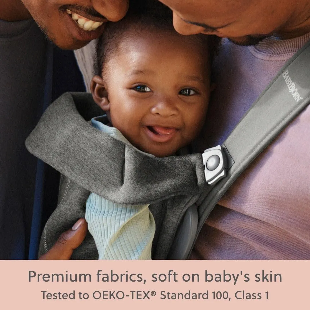 BabyBjörn Marsupio Mini 3D Jersey, Grigio Scuro - immagine 7