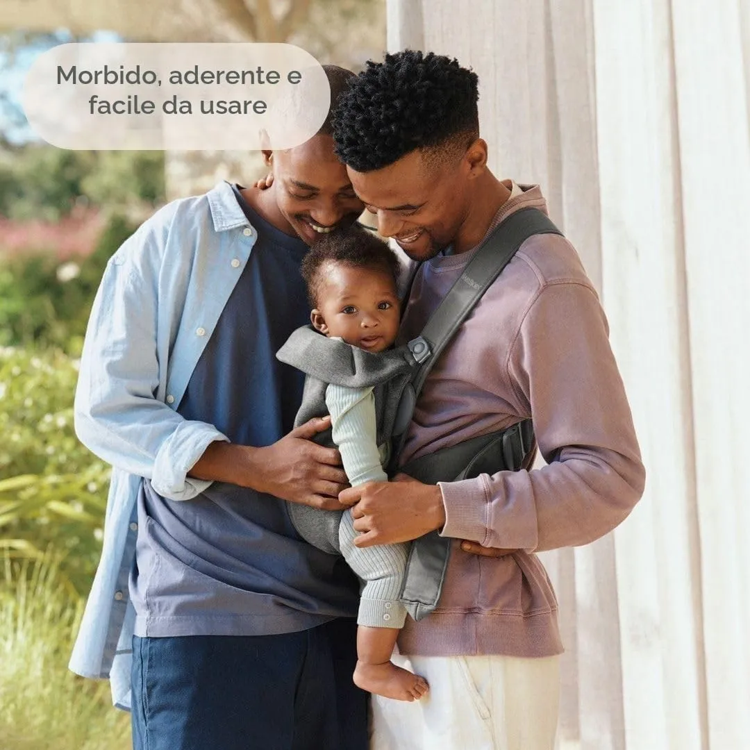 BabyBjörn Marsupio Mini 3D Jersey, Grigio Scuro - immagine 8
