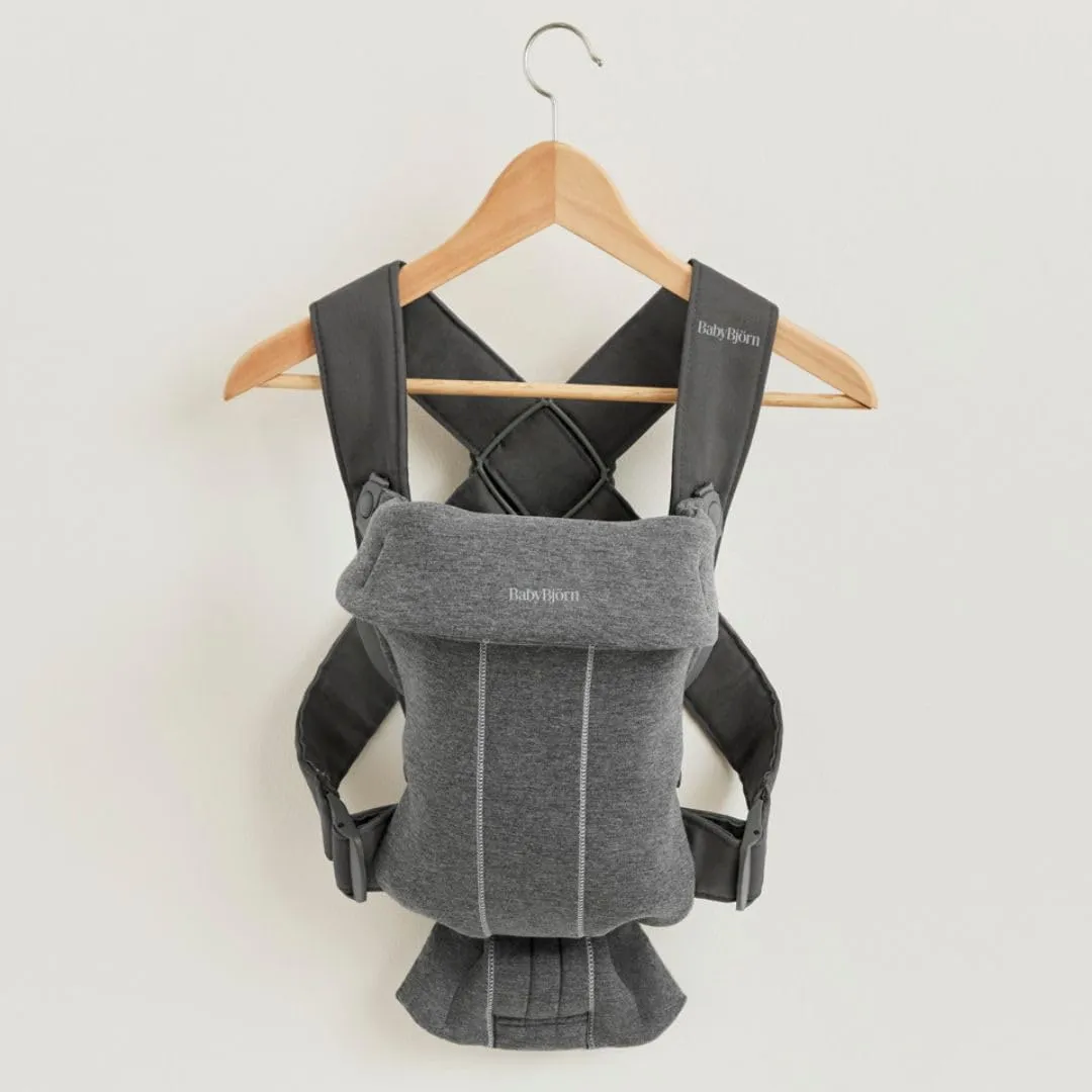 BabyBjörn Marsupio Mini 3D Jersey, Grigio Scuro - immagine 10