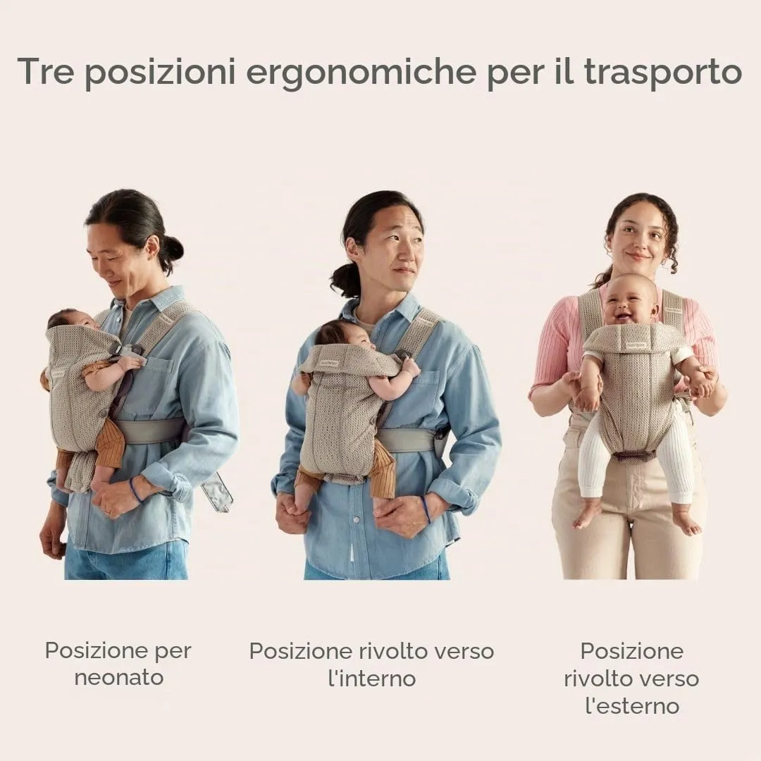 BabyBjörn Marsupio Mini (Greige, 3D Mesh) - immagine 3