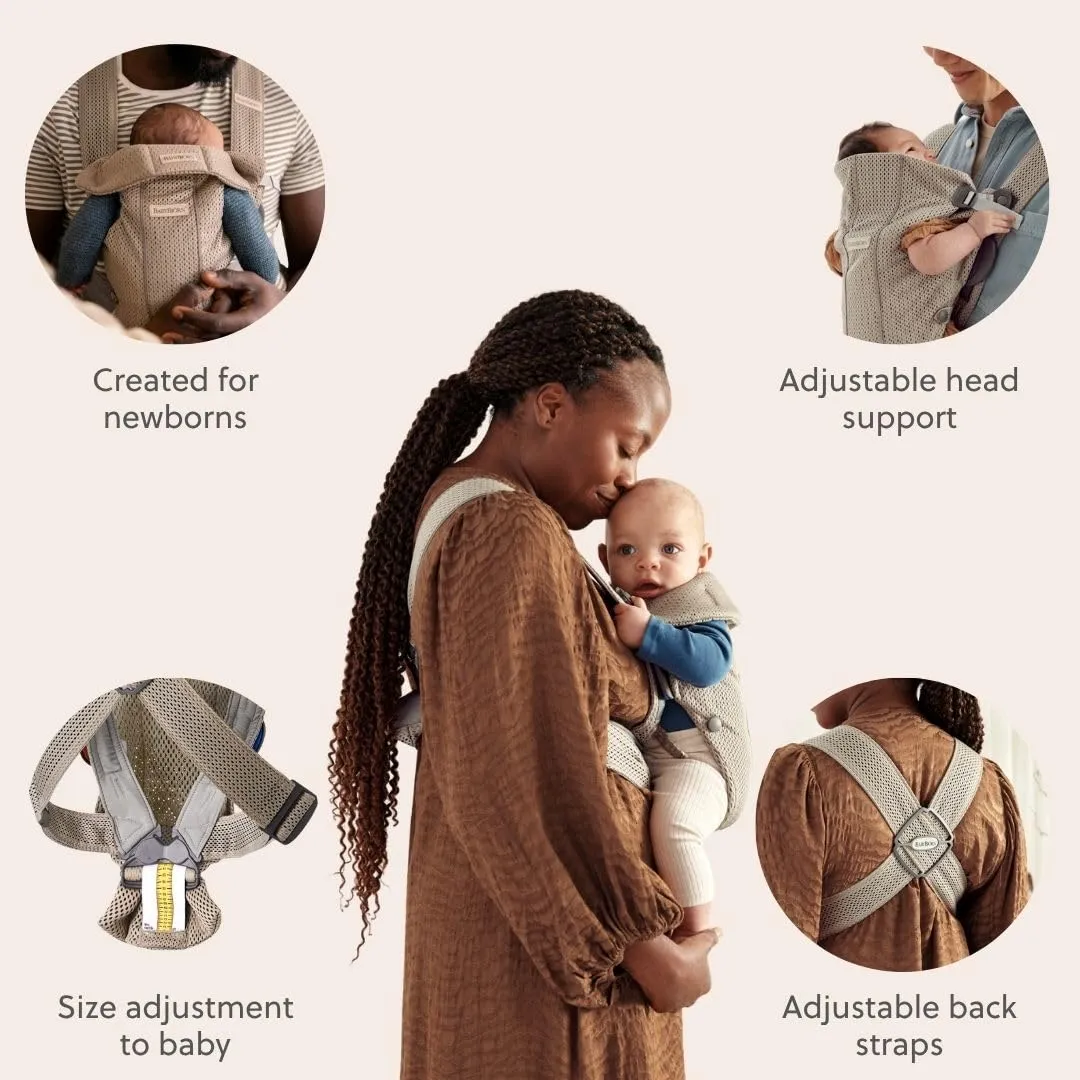 BabyBjörn Marsupio Mini (Greige, 3D Mesh) - immagine 4
