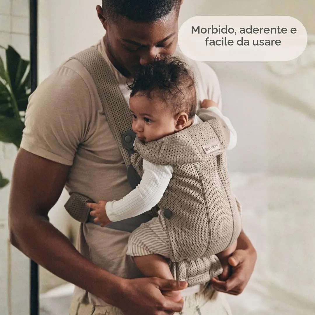 BabyBjörn Marsupio Mini (Greige, 3D Mesh) - immagine 8