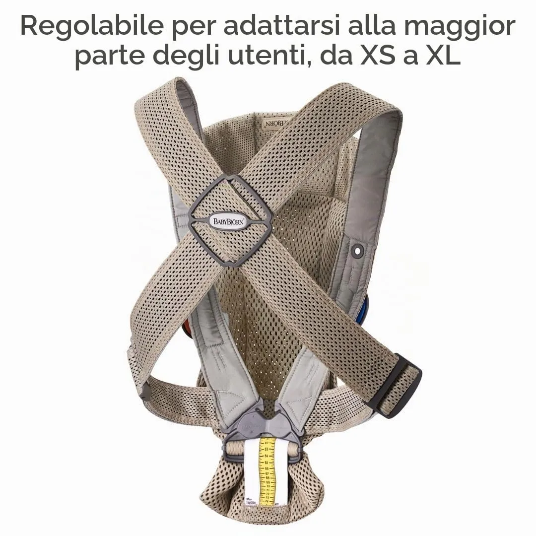 BabyBjörn Marsupio Mini (Greige, 3D Mesh) - immagine 9