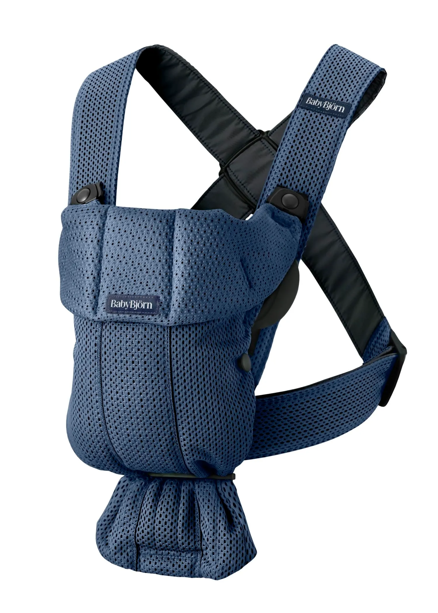 BabyBjörn Marsupio Mini, 3D Mesh, Blu Navy - immagine 9