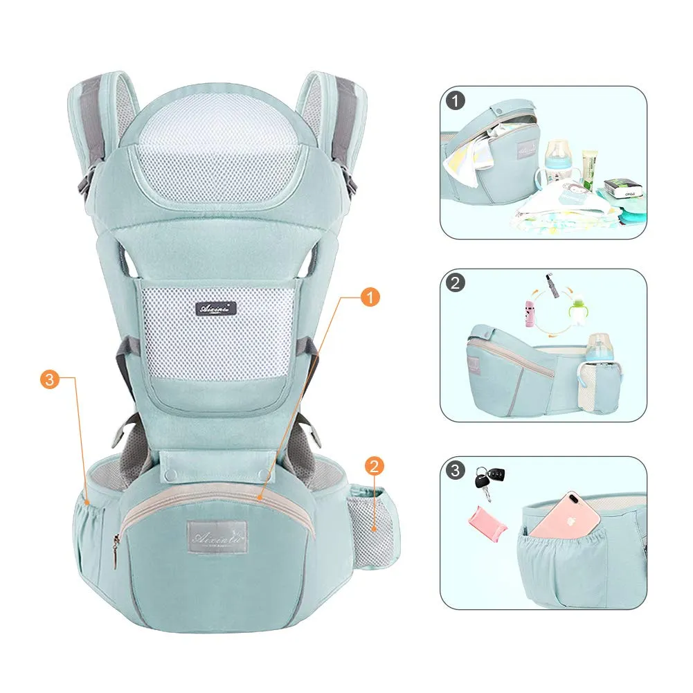 YIKANWEN Marsupio Neonato Ergonomico 0-36 mesi, fino a 25kg - immagine 7