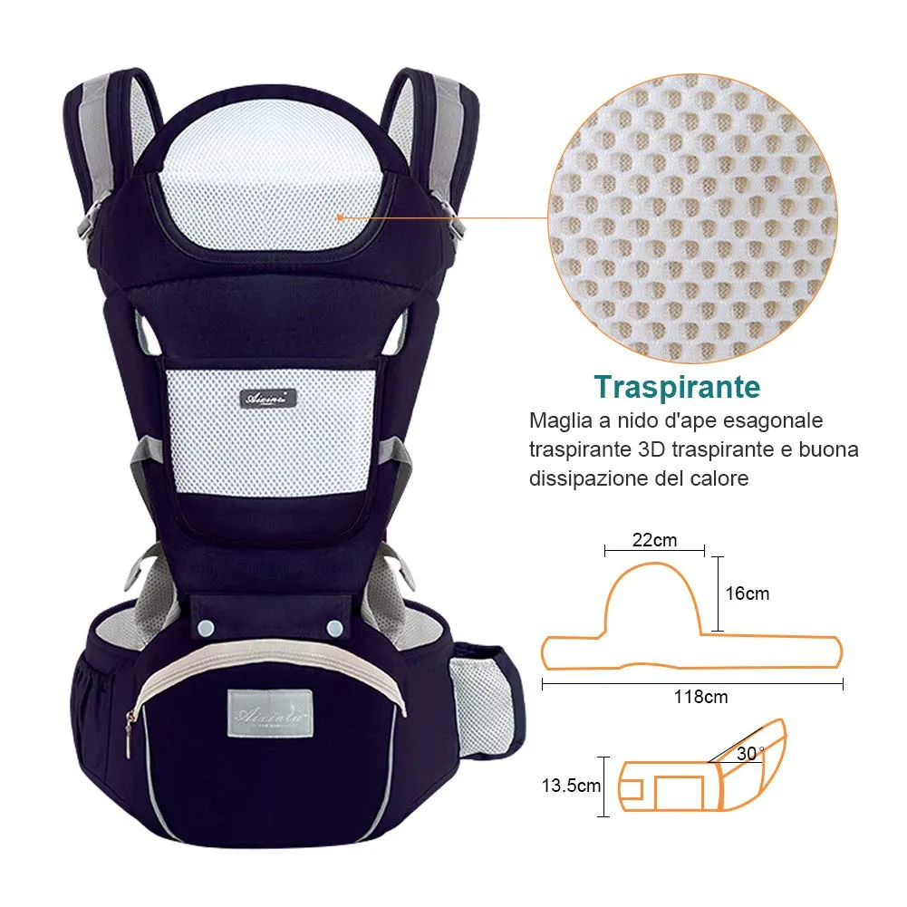 YIKANWEN Marsupio Neonato Ergonomico 0-36 mesi, fino a 25kg - immagine 6
